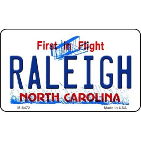 Raleigh North Carolina State License Plate Tag Magnet M-6472